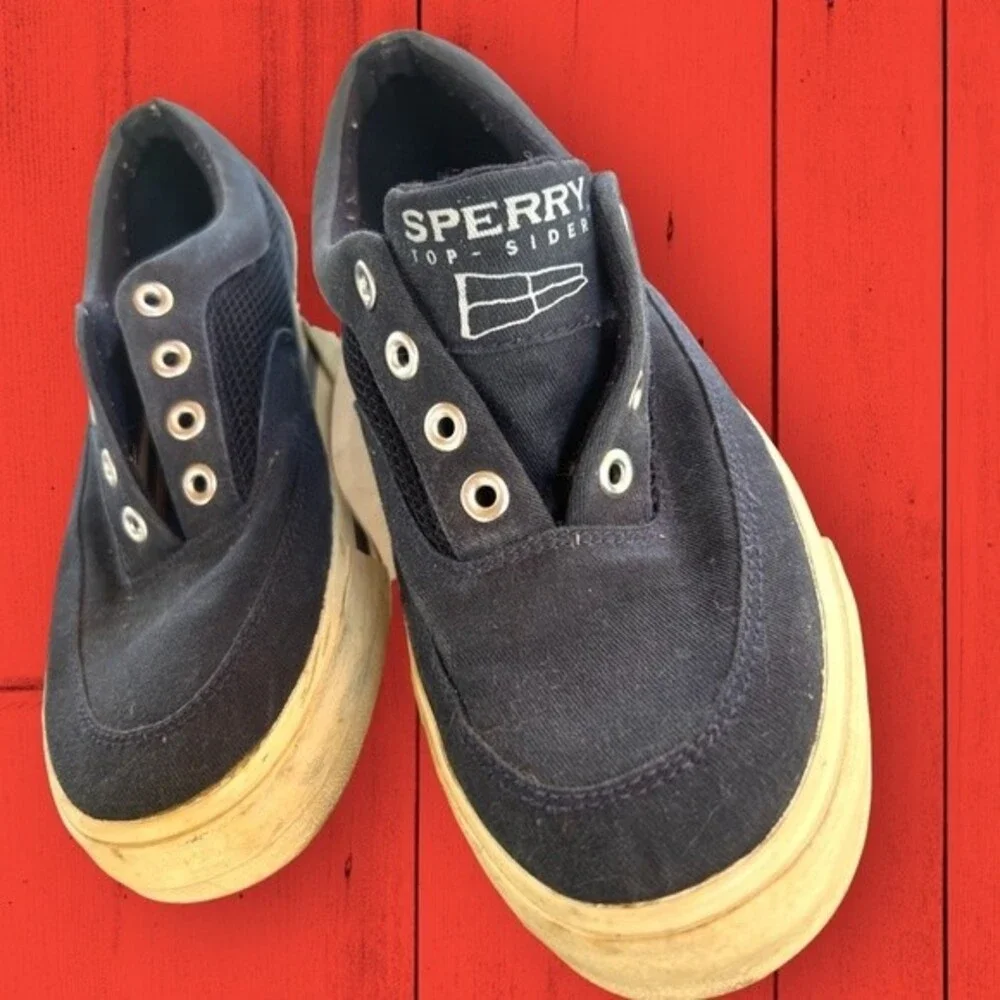 Sperry Navy Blue Top-Sider Boat Shoes Sneakers for Men Size 7.5M Nautical Style